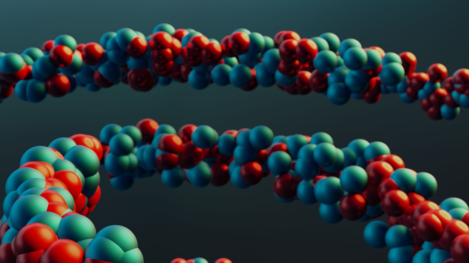 A colorful molecular model on a dark background, representing NAD+ precursors NMN and NR.